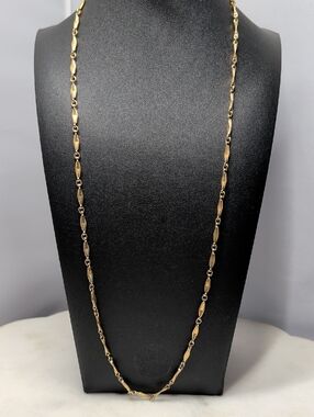 Monet Gold-plated Textured Link Necklace